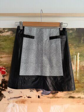 Nanette Lepore 100% leather skirt